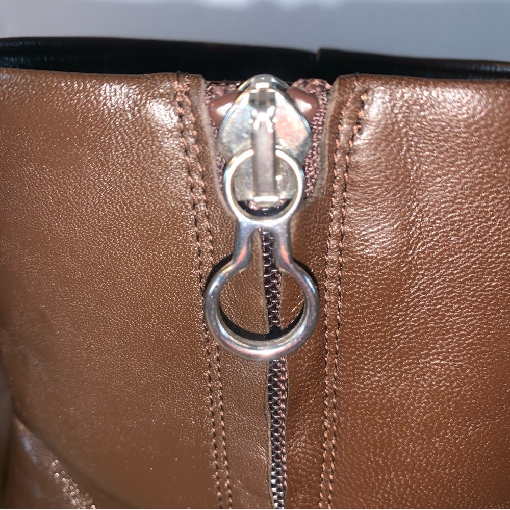 Aeyde Brown Leather Ankle Boots size:38 (7-7.5) 3” heel made in Italy - Picture 3 of 15